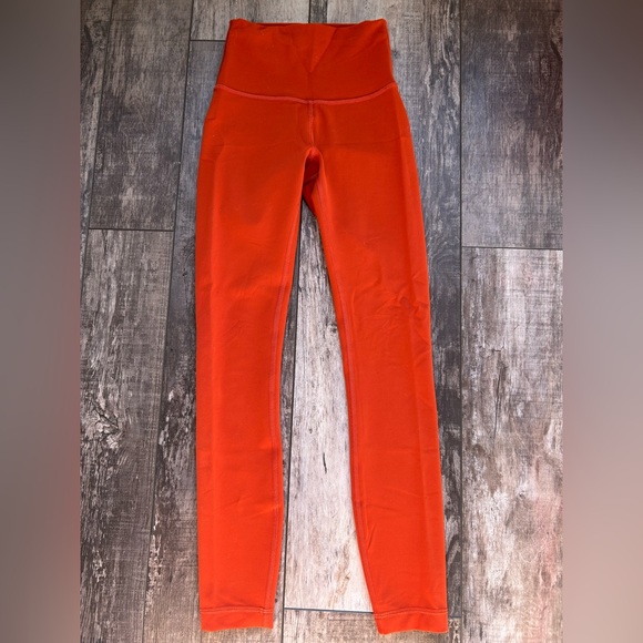 Lululemon size 2 High-Waisted Burnt Orange Leggings - Picture 1 of 6